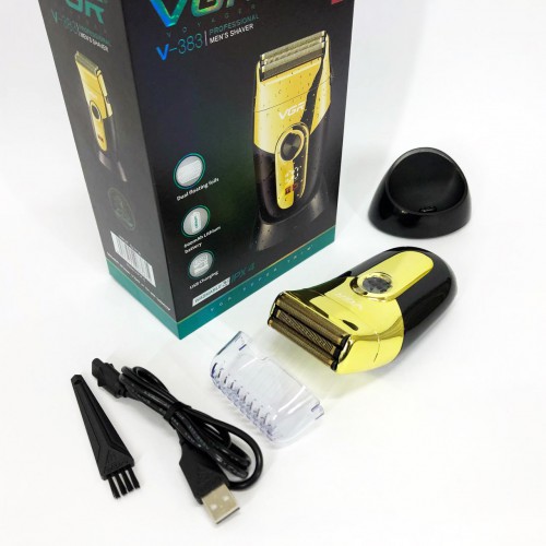 Професійна електробритва VGR V-383 Finale Shaver з підставкою, чоловіча машинка для гоління