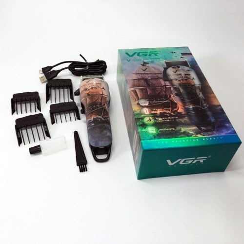 Акумуляторна машинка для стрижки VGR V-690 від USB Нержавіюча сталь, підстригальна машинка