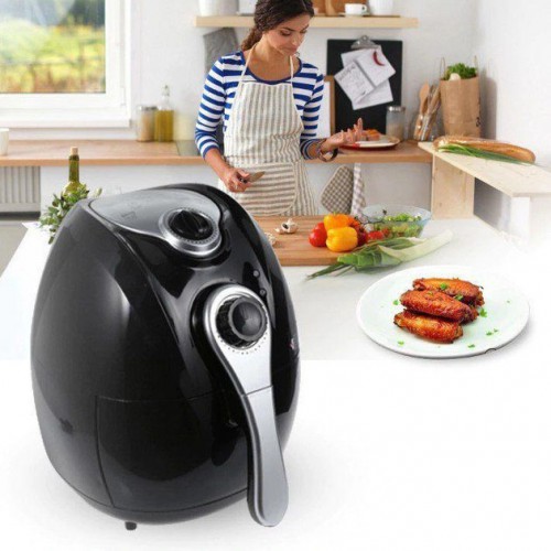 Аерофритниця Мультипіч Аерогриль Domotec MS-3220 1300 Вт 4,5 л Безмасляна з Таймером. Колір: чорний