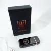 Дугова електроімпульсна запальничка USB Герб України (індикатор заряду, ліхтарик) HL-442. Колір чорний