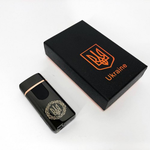 Електрична та газова запальничка Україна із USB-зарядкою HL-435, запальничка незвичайна. Колір: чорний