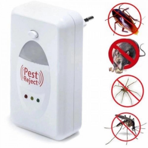 Ультразвуковий відлякувач гризунів мишей щурів та тарганів Pest Reject HK02 від мережі, смерть гризунам
