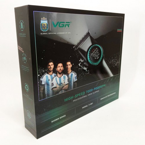 Професійна машинка для стрижки волосся VGR V-001 з дисплеєм 9000 об/хв та 10 насадками (1,5-24 мм)