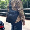 Тактична сумка чорна через плече військова велика нагрудна сумка ЗСУ однолямкова сумка універсальна армійська
