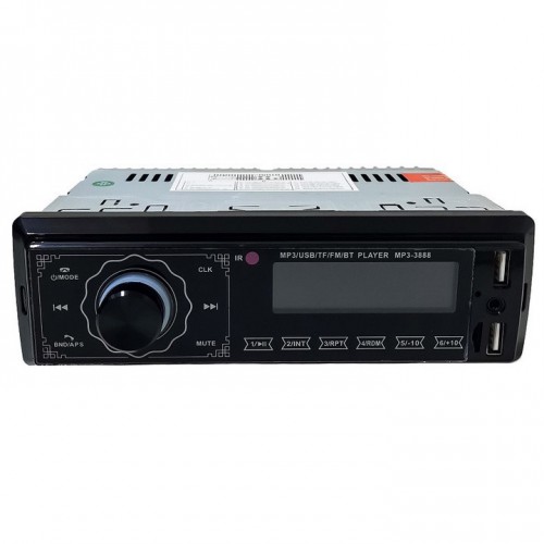 Автомагнітола MP3 3888 ISO 1DIN FM тюнер 4х50W сенсорний дисплей чорний, Bluetooth bluetooth магнітола