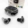 Бездротові вакуумні навушники TWS з дисплеєм LED, вологозахист IPx4 Bluetooth 5.4 з кейсом. Колір: чорний