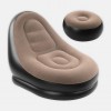 Надувне крісло з пуфом для відпочинку AIR SOFA велюрове