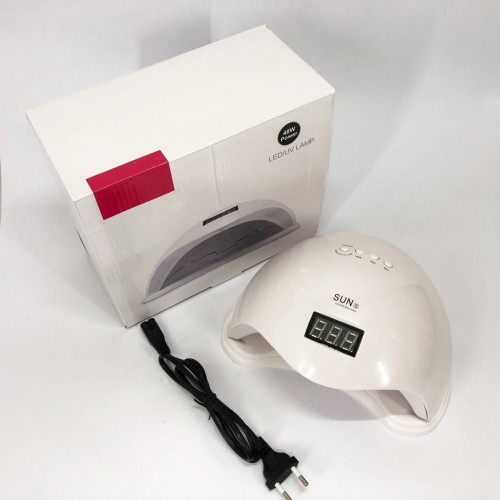 Лампа SUNUV SUN 5 PLUS 48W WHITE UV/LED для полімеризації, Професійна лампа для нігтів з таймером