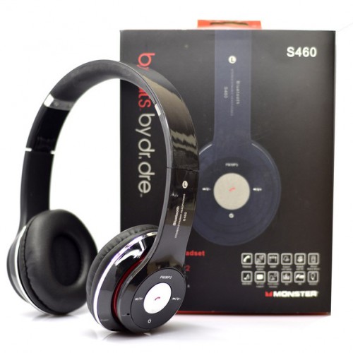 Бездротові навушники S460 Bluetooth black з MP3 плеєром чорний 18-20000 Гц, Бездротові блюз навушники