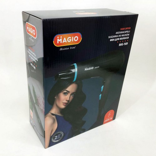 Фен Magio MG-169, потужний універсальний фен, повітряний стайлер для волосся, фен з іонізацією