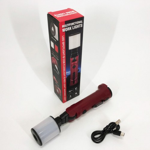 Ліхтар акумуляторний WORKLIGHT-072-XPE 10W 350Lm з гаком та магнітом, Багатофункціональний LED ліхтар
