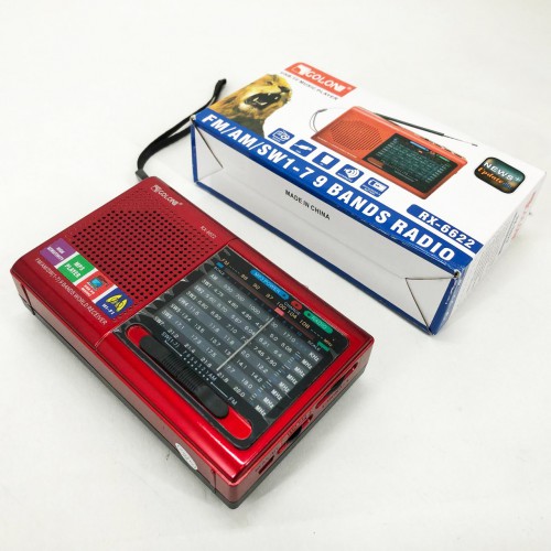 Портативна стовпчик радіо MP3 USB Golon RX-6622. Колір: червоний