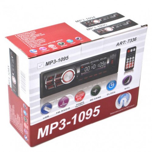 Автомагнітола MP3 1095/7336 BT ISO зі знімною панеллю 1DIN 4х50Вт, Автомагнітола стерео звук