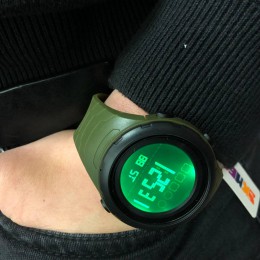 Годинник наручний чоловічий SKMEI 1674AGBK, оригінальний чоловічий годинник, годинник наручний електронний тактичний