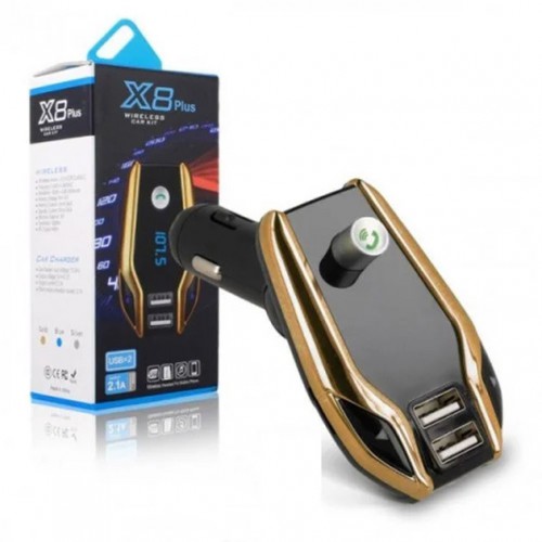 Автомобільний FM модулятор Bluetooth FM X8 plus, FM модулятор з флешкою ​​від прикурювача