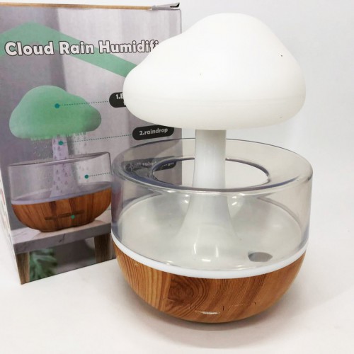 Нічник-зволожувач з ефектом дощу Cloud Rain Humidifier, Аромадіфузор зволожувач повітря для дому