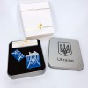 Дугова електроімпульсна USB Запальничка акумуляторна Україна металева коробка HL-446. Колір синій