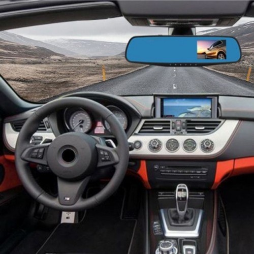 Автомобільний відеореєстратор-дзеркало L-9004 LCD 3.5'' 2 камери 1080P Full HD