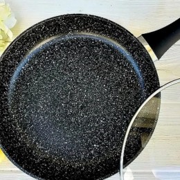 Сковорода UNIQUE UN-5143 20 см. з кришкою з антипригарним гранітним покриттям, для всіх видів плит