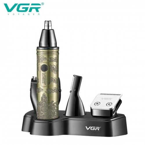 Тример VGR 4 в 1 V-621, Чоловічі електробритви для обличчя, Бритва для вологого видалення волосся.