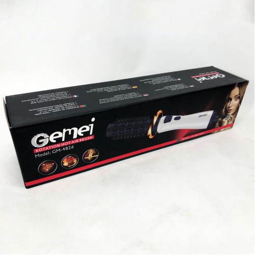 Фен-щітка для волосся фен, що обертається Gemei GM-4826, фен з насадкою брашинг, щітка для волосся, що обертається