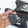 Набір подушок для авто Hyundai 2шт, натуральна шкіра, чорний колір, комфортні підголовники в автомобіль