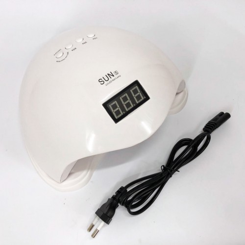 Лампа SUNUV SUN 5 PLUS 48W WHITE UV/LED для полімеризації, Професійна лампа для нігтів з таймером