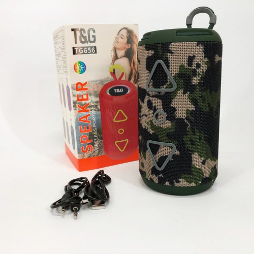 Bluetooth колонка портативна TG656 FM-радіо, Гучна колонка для вечірки. Колір: камуфляж