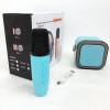 Портативна колонка з караоке мікрофоном та RGB підсвічуванням K12 10W Bluetooth. Колір: блакитний