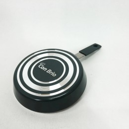 Антипригарна сковорода Con Brio CB-1414, 14см, Міні, Eco Granite, сковорода для дому. Колір: сірий