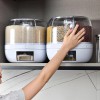 Поворотний диспенсер для круп органайзер-дозатор сипучих продуктів, Прозорі контейнери для спецій
