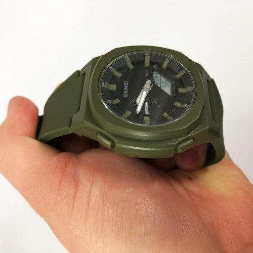 Годинник наручний чоловічий SKMEI 2091AGWT, армійський годинник протиударний, військовий тактичний годинник
