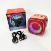 Портативна Bluetooth колонка TG359 7W з RGB підсвічуванням, Гучна блютуз колонка. Колір: червоний