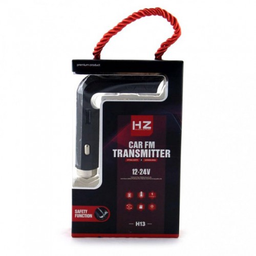 Автомобільний MP3 Трансмітер FM-модулятор HZ H13 LCD AUX/USB, Bluetooth фм передавач для автомагнітоли