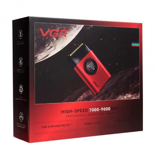 Електробритва VGR V-377 RED шейвер, Електрична акумуляторна бритва для гоління, шейвер чоловічий