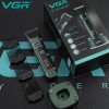 Акумуляторна бездротова машинка для стрижки волосся VGR V-696 з LED дисплеєм та ТУРБО режимом