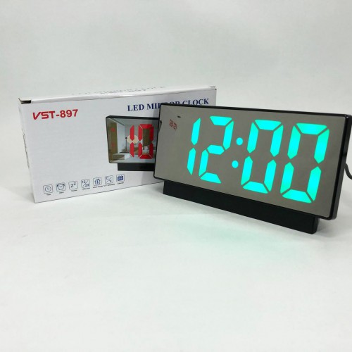 Електронні настільні LED годинники від USB VST-897-4 з будильником та термометром