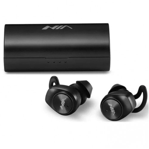 Навушники Bluetooth NIA NB710 з кейсом чорні бездротові, Навушники для тренувань сенсорні бездротові