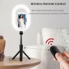 Монопод-штатив для селфі з кільцевою LED лампою Selfie Stick A8 телескопічний з пультом та Bluetooth