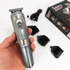 Бездротова машинка для стрижки волосся GEMEI GM-6112 акумуляторна, окантувальна машинка. Колір: сірий