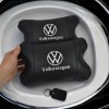 Набір подушок 2шт в авто Volkswagen з натуральної шкіри, на підголовник у машину, Автомобільна  подушка