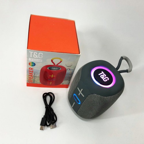 Портативна Bluetooth колонка TG658 8W з RGB підсвічуванням, Музичні колонки для вулиці. Колір: сірий