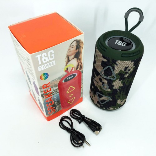 Bluetooth колонка портативна TG656 FM-радіо, Гучна колонка для вечірки. Колір: камуфляж
