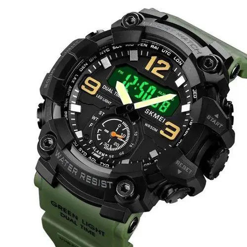 Годинник наручний чоловічий SKMEI 1965AG ARMY GREEN, Годинник армійський оригінал, Годинник спортивний. Колір: зелений