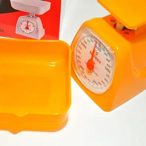 Ваги кухонні механічні MATARIX MX-405 5 кг, Ваги для кухні для продуктів. Колір: оранжевий