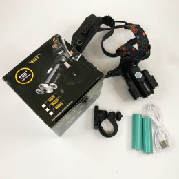 Ліхтар налобний W602-T6-2XPE Bike з велокріпленням 2x18650, світлодіодний ліхтар на лоб, надпотужний