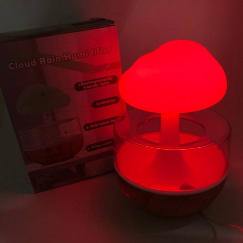 Нічник-зволожувач з ефектом дощу Cloud Rain Humidifier, Аромадіфузор зволожувач повітря для дому