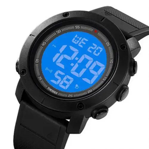 Годинник наручний чоловічий SKMEI 2122BKWT BLACK-WHITE, чоловічий тактичний годинник. Колір: чорний