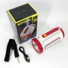 Ліхтар кемпінговий з сонячною панеллю 5158-LED-COB power bank, кемпінговий ліхтар-лампа. Колір: червоний