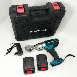 Ножиці акумуляторні по металу в кейсі Krafftec DJS130R, 2 акб 36V/5AP